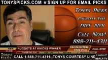 New York Knicks vs. Denver Nuggets Pick Prediction NBA Pro Basketball Odds Preview 2-7-2014