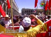 Pobladores en contra de ley del Gravamen minero