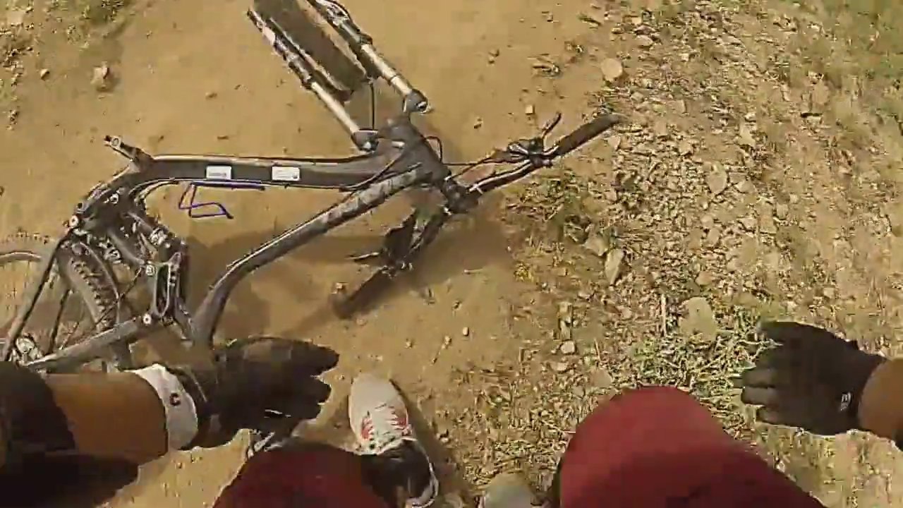 High Speed Down Hill Mountain Biking Crash Utah Go Pro