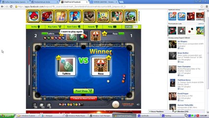 TAMRIN ganTENK VS reZA MauLANa PArt 1(8 baLL pool)