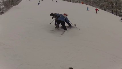 Funny Snowboarding Crash