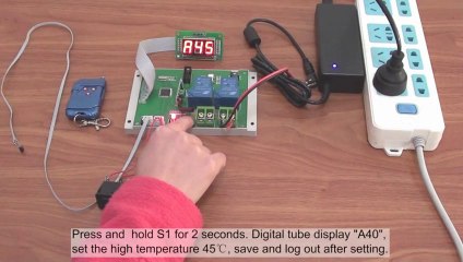 Digital Tube Remote Control Electrical Board Temperature Variation Function Setting