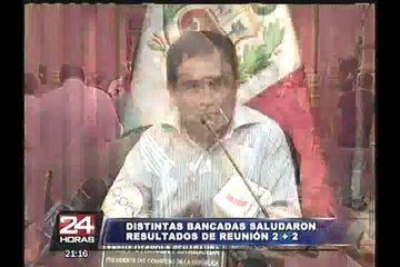 Diversas bancadas saludaron resultado de reunión 2+2 en Santiago