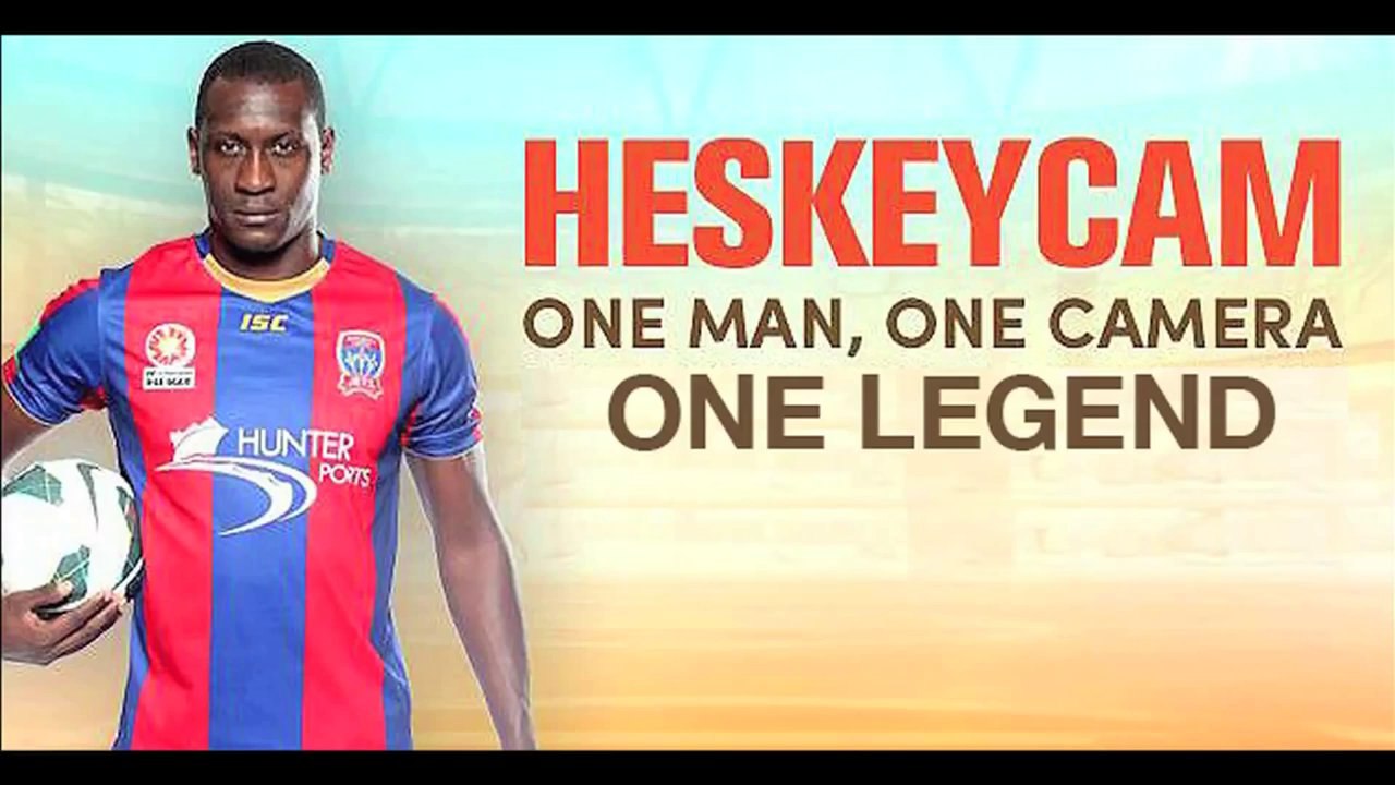 Emile Heskey cam: shooting practice at Newcastle Jets