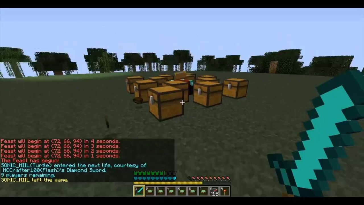 Minecraft: Flash Mob! (Hunger Games 21 Kills Flash Gameplay)