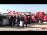 Pomigliano (NA) - Protesta alla Fiat in ricordo di operaio suicida -1- (07.02.14)