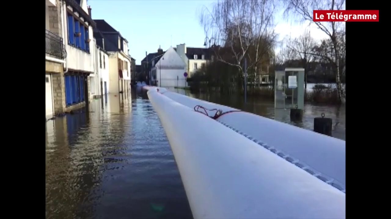Pontivy. Le Blavet est sorti de son lit