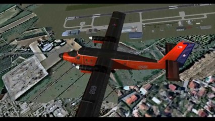 Flightgear DHC6 test de lag à LFLG Grenoble Le Versoud
