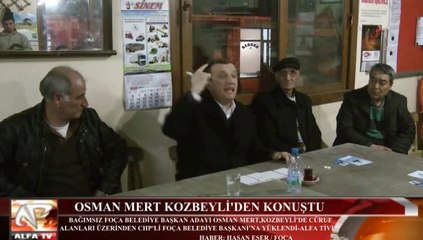 Osman Mert, Cüruf Alanı Üzerinden Chp'li Foça Belediyesi'ne Yüklendi