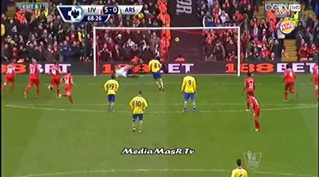 هدف الارسنال الاول في ليفربول - الاسبوع 25 - تعليق رؤوف خليف - 8/2/2014