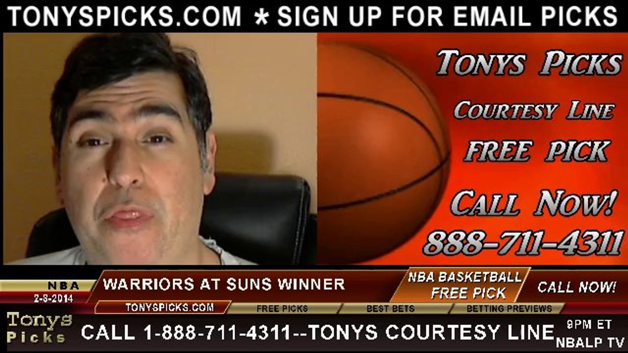 Phoenix Suns vs. Golden St Warriors Pick Prediction NBA Pro Basketball Odds Preview 2-8-2014