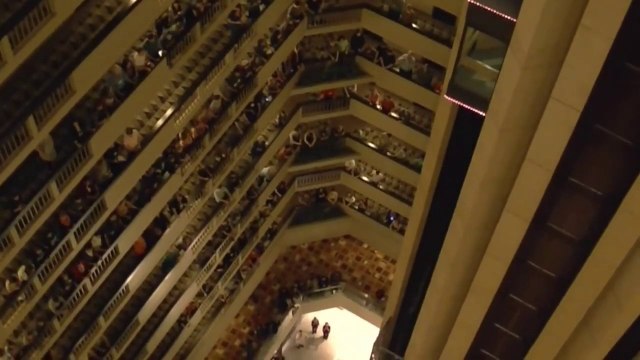 Choir Singing The National Anthem In 18 Story Hotel Will Give You Chills