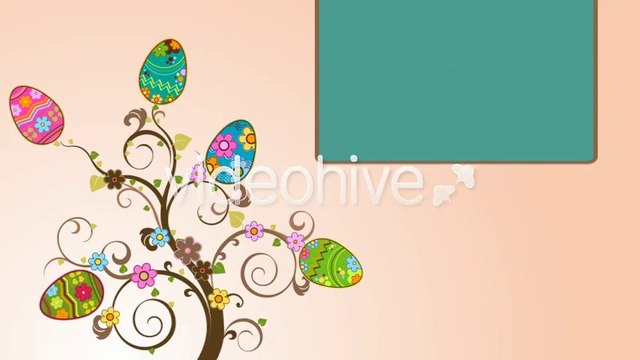 Animation Of The Tree With Easter Eggs Or Dots - After Effects Template