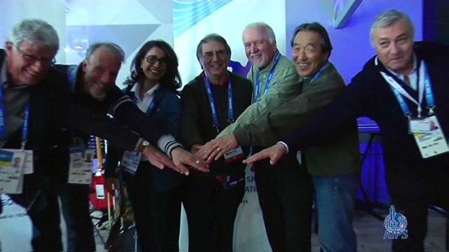 AIPS Ski Journalists on the podium in Sochi 2014