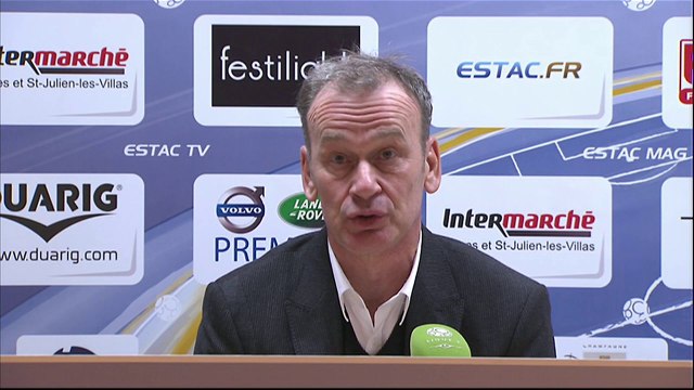 Conférence de presse ESTAC Troyes - RC Lens (1-0) : Jean-Marc FURLAN (ESTAC) - Antoine KOMBOUARE (RCL) - 2013/2014