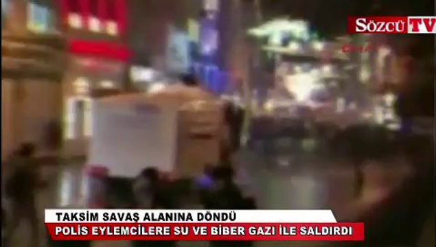 Taksim savaş alanına döndü