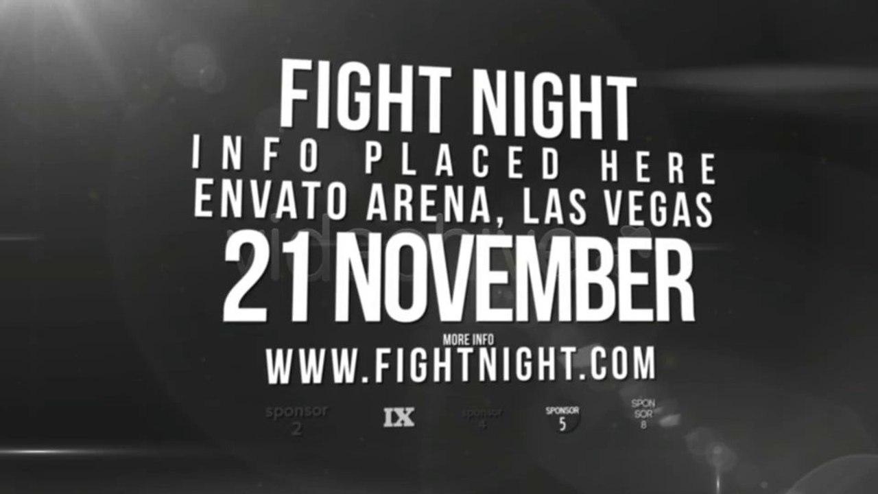 Fight Night - Round 3 - After Effects Template