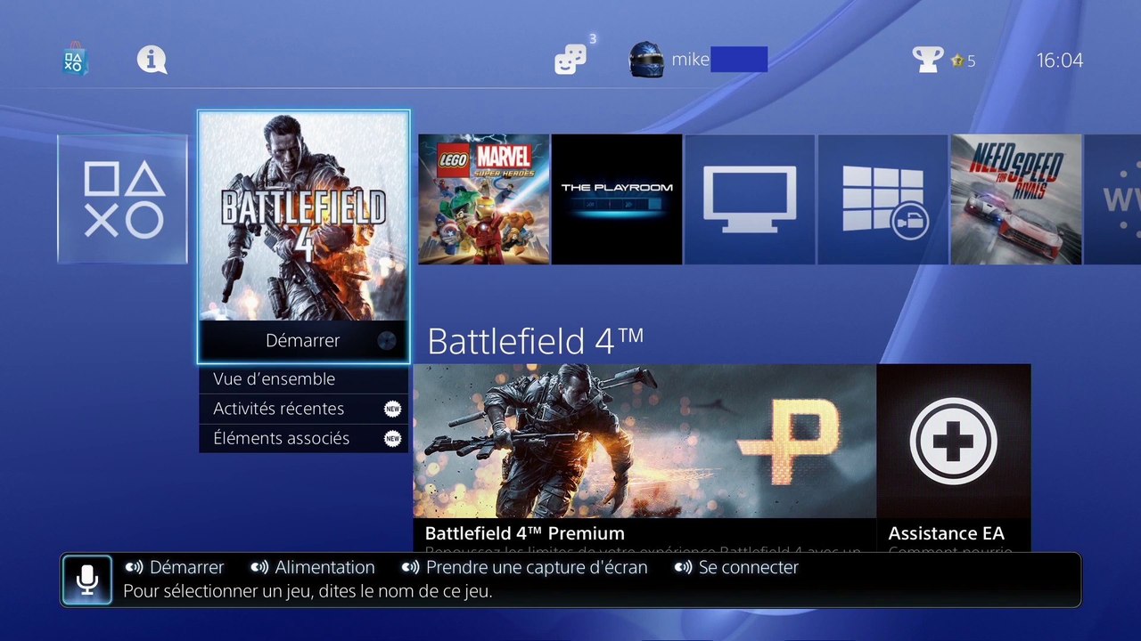 Présentation Playstation 4 partie 1 et son menu