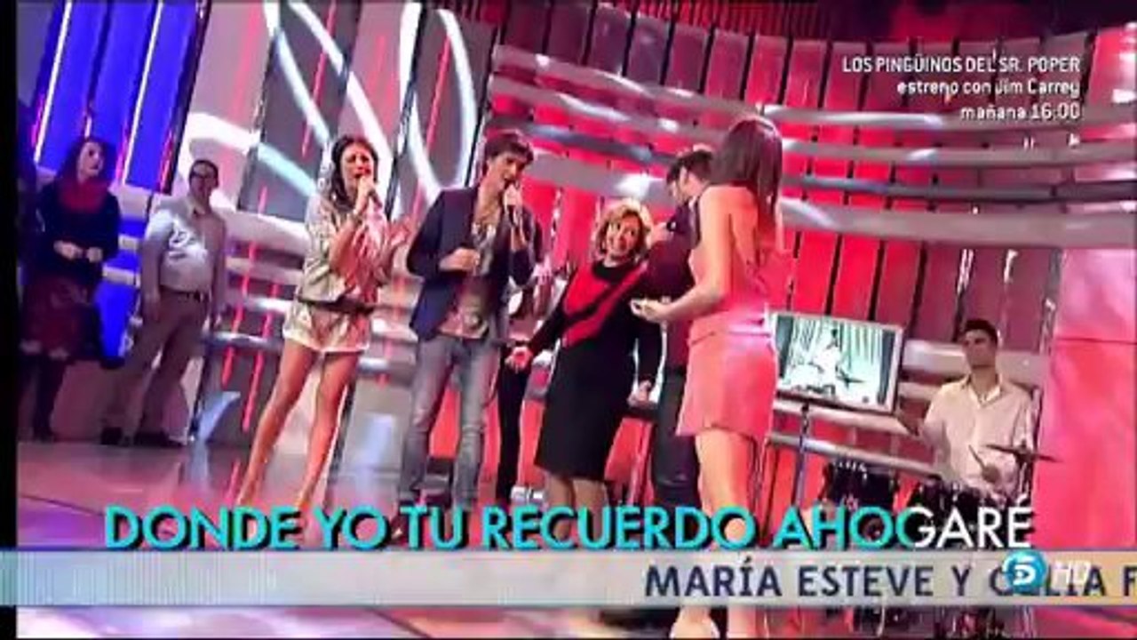 Los Supersingles con Teresa Campos cantando NO VOLVERE