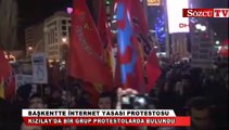 Başkentte internet yasası protestosu