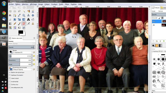 Assembler 2 images avec Gimp