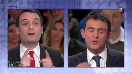 Philippot (FN) face à Valls (PS) - Qui est raciste ?