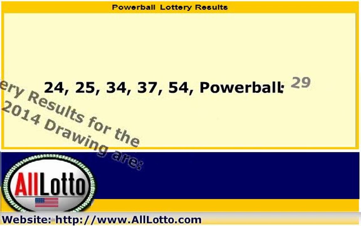 Powerball Lottery Drawing Results for February 8, 2014