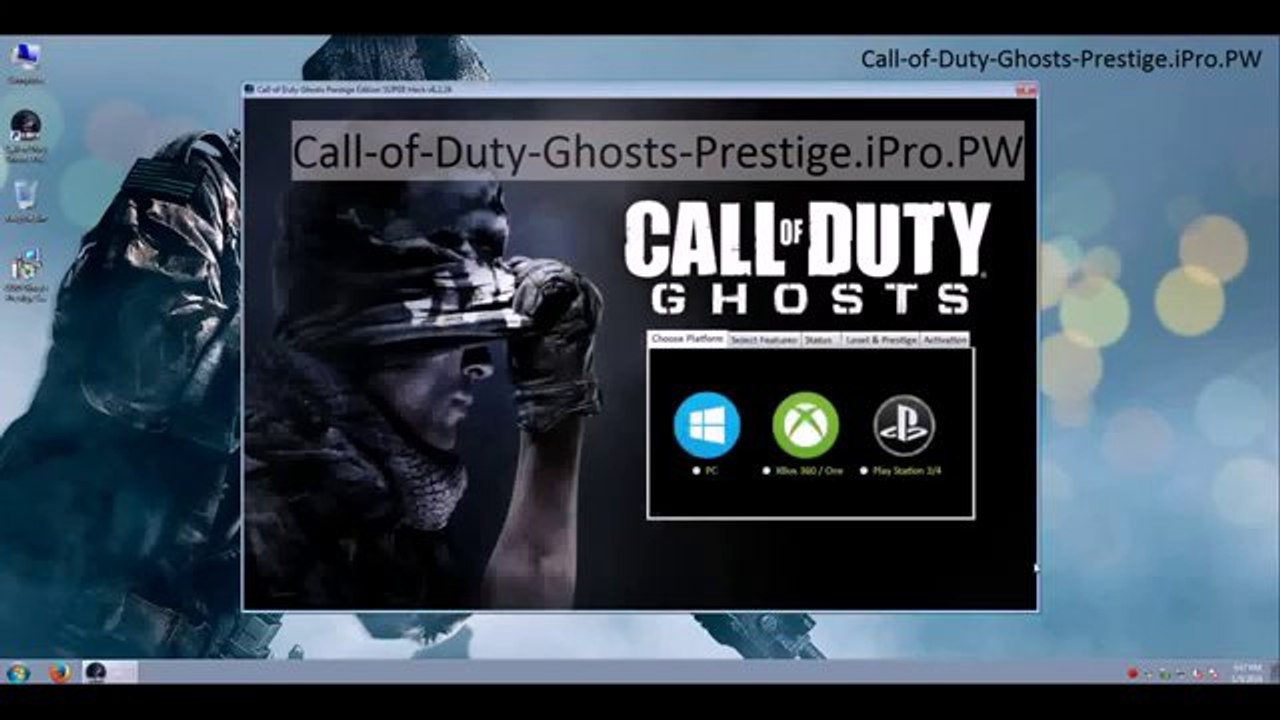 Call of Duty Ghosts Prestige SUPER Hack v6.2 24 HOT and NEW 2014 Aimbot PC PS4 PS3 XBox360 February 2014