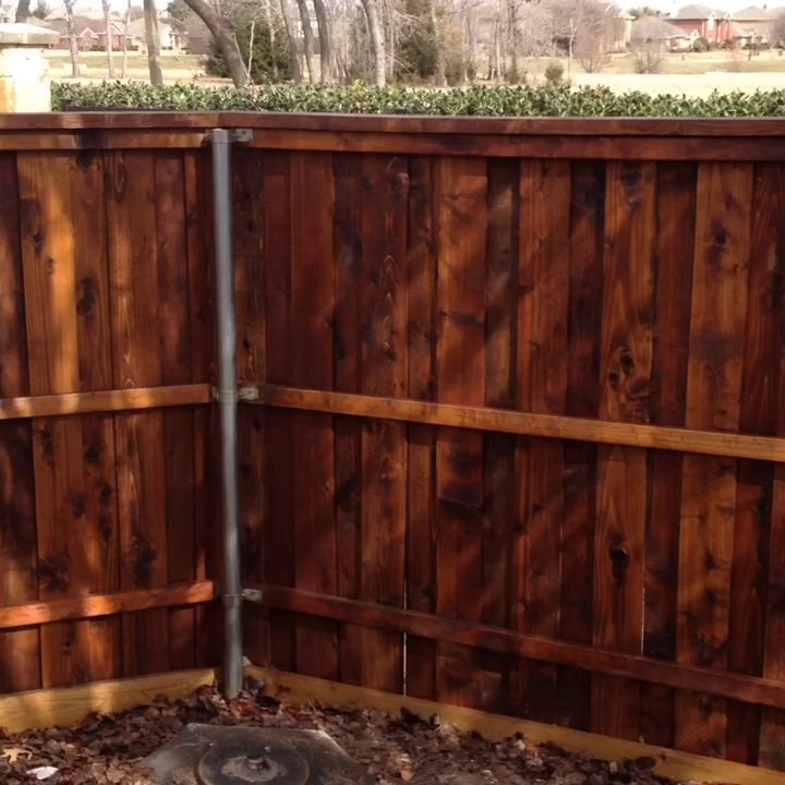 Fence Replacement and Fence Staining by American Veterans Fence Company and Ron Robey.