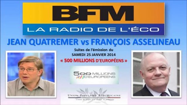 L'UE Fasciste_ASSELINEAU vs QUATREMER La Polémique_Hallstein', suite de 500 Millions d'Europénes_BFM BUSINESS