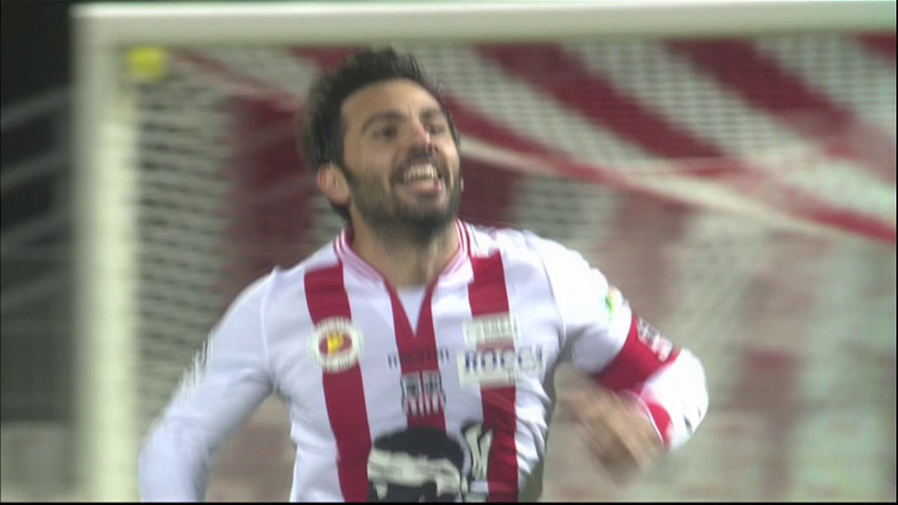 But Johan CAVALLI (77ème) - AC Ajaccio - Stade Rennais FC - (3-1) - 08/02/14 - (ACA-SRFC)