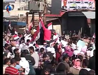 soutien du peuple syrien au régime et à l'armée 08/02/2014.