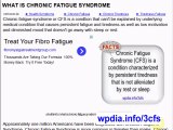 CHRONIC FATIGUE SYNDROME (cfs)