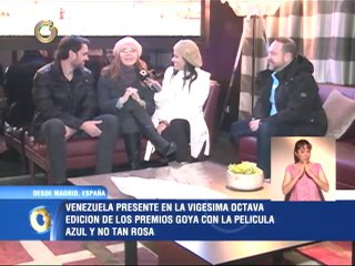 Equipo de la película "Azul y no tan Rosa" presente en los premios Goya
