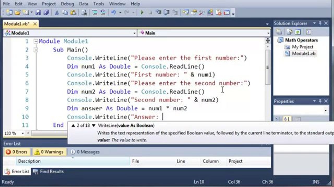 012 - Creating A Basic Calculator