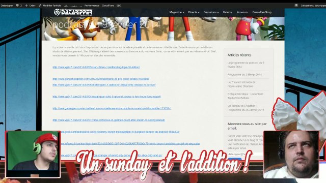 Podcast Millenium Un Sunday et l'Addition - L'actu de la semaine du 3 février