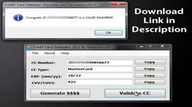 credit card generator 2013 with cvv and expiration date - Free Download Link -WORKING !!