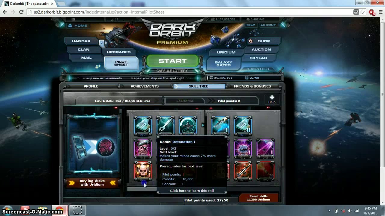 PlayerUp.com - Buy Sell Accounts - Darkorbit account for sale 90$(1)