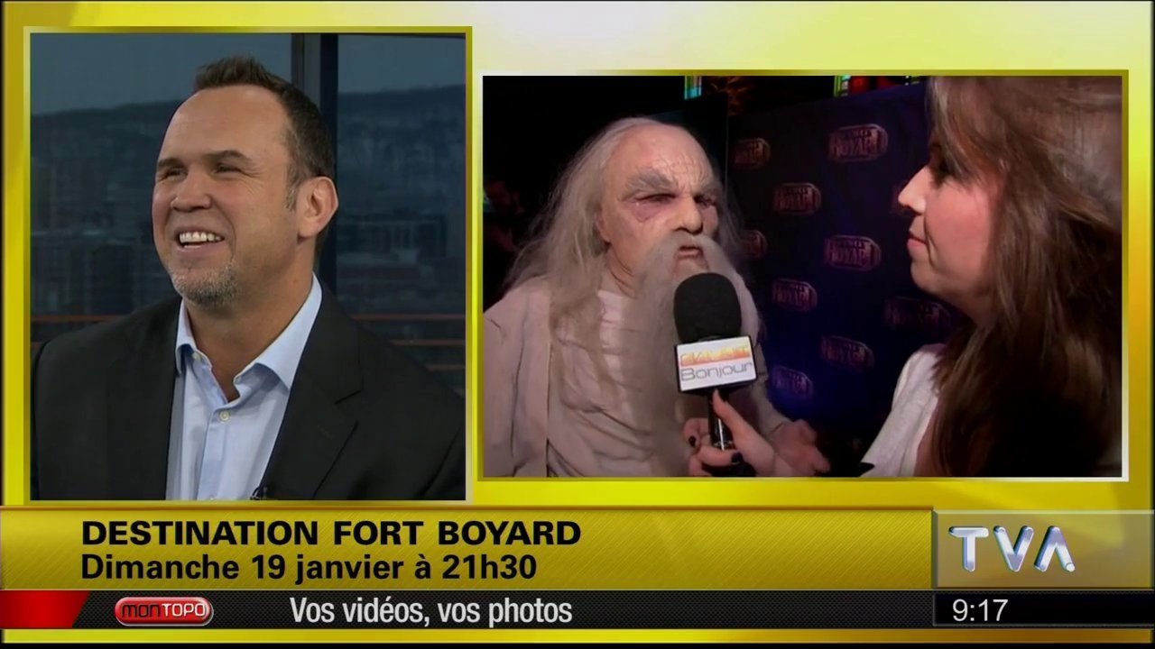 Fort Boyard Québec 2014 : promotion de Dave Morissette dans "Salut Bonjour" (TVA)
