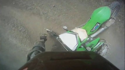 Dirtbike GoPro Accident On The Mountain Trails
