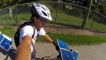 Sunpower solar cells on hybrid e-bike with diffuse reflectors