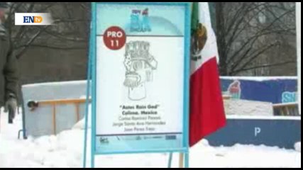 Mexicanos destacan en concurso de estatuas de hielo de Chicago