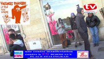 TV Bordeaux 33  la manifestation contre le FN les manifestants accuse la police de violences  une militante s'explique