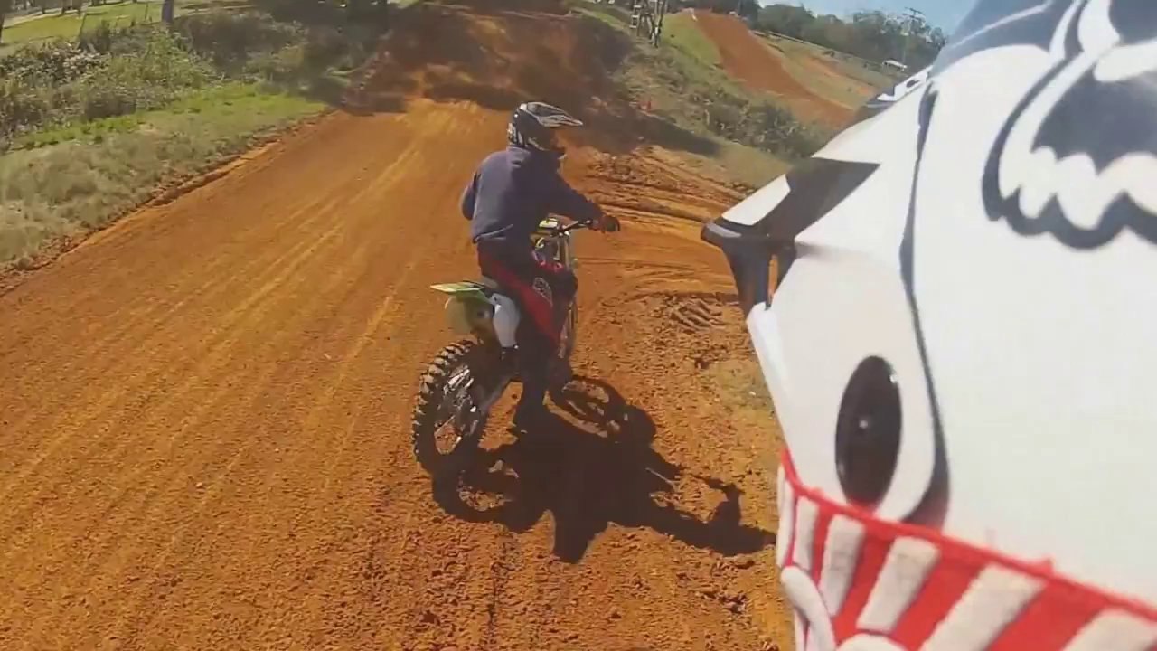 Motocross Crash - Rider Looses Control Over Table Top