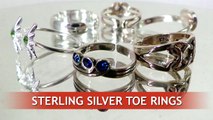 Sterling silver toe rings from Thailand manufacturer (ELF925). Women toe rings.