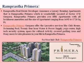Ramprastha Primera Flats in Gurgaon