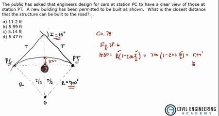 Transportation-Horizontal Curve HSO Question Answer by Civil Engineering Academy