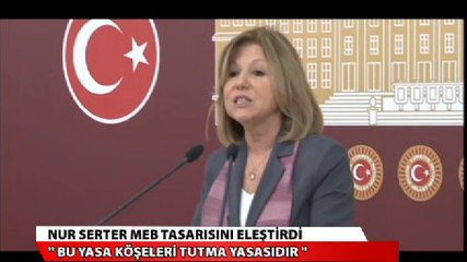 Nur Serter MEB tasarısını eleştirdi