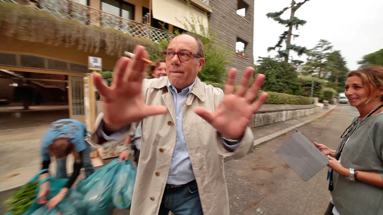 Carlo Verdone e Paola Cortellesi nel backstage di Sotto una buona stella