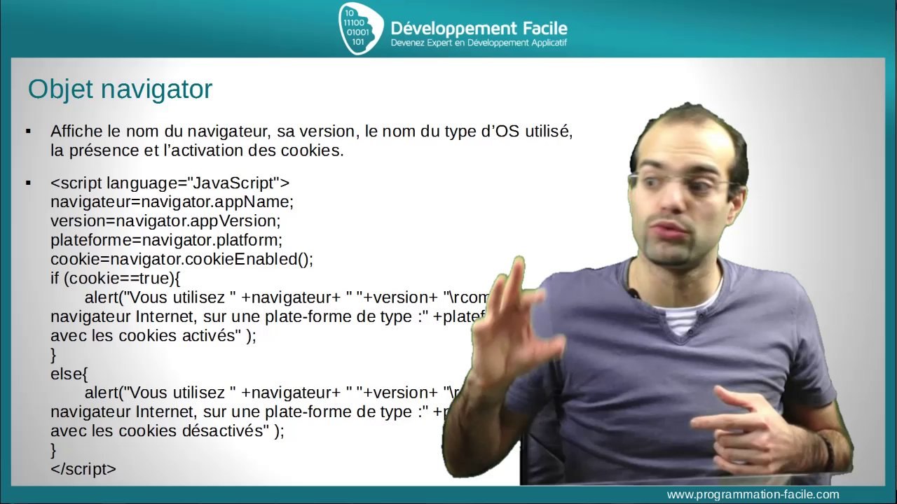 Utilisez toutes les informations de l objet navigator avec JavaScript